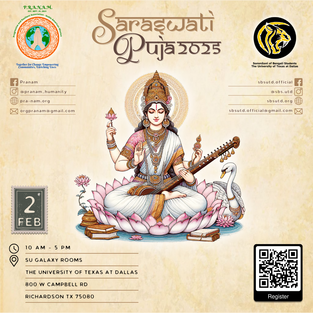 Saraswati Puja 2025 Poster